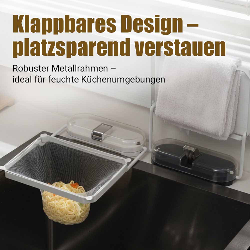2-in-1 Spülbecken-Filterkorb mit Saugnapf – Beweglicher Abfallfilter mit Einweg-Abflussnetzen