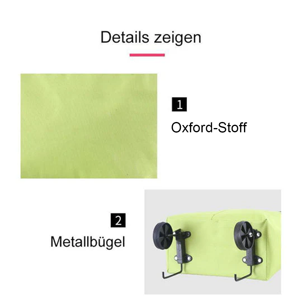 🛢️ Angebot 2026 – Mehr als 31.000 verkauft! 2-in-1 faltbarer Einkaufstrolley