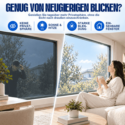 Fenster-Sichtschutzfolie – Einweg-Sichtschutz, UV- & Hitzeschutz🍇-up