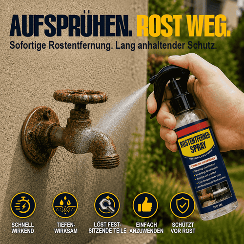 3-in-1 Rostentferner, Schmiermittel & Schutzspray + Gratis-Tuch