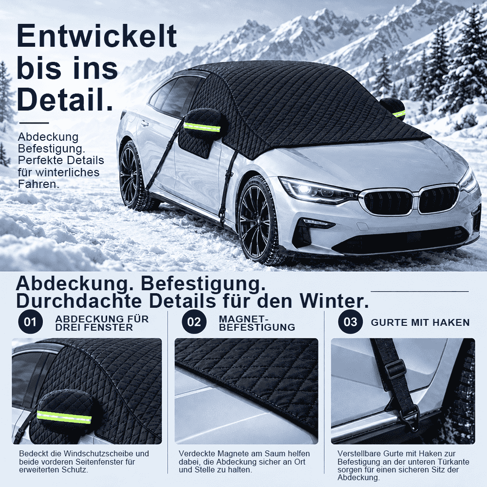 ❄️ Magnetische Windschutzscheibenabdeckung – Schutz vor Schnee, Eis und jedem Wetter