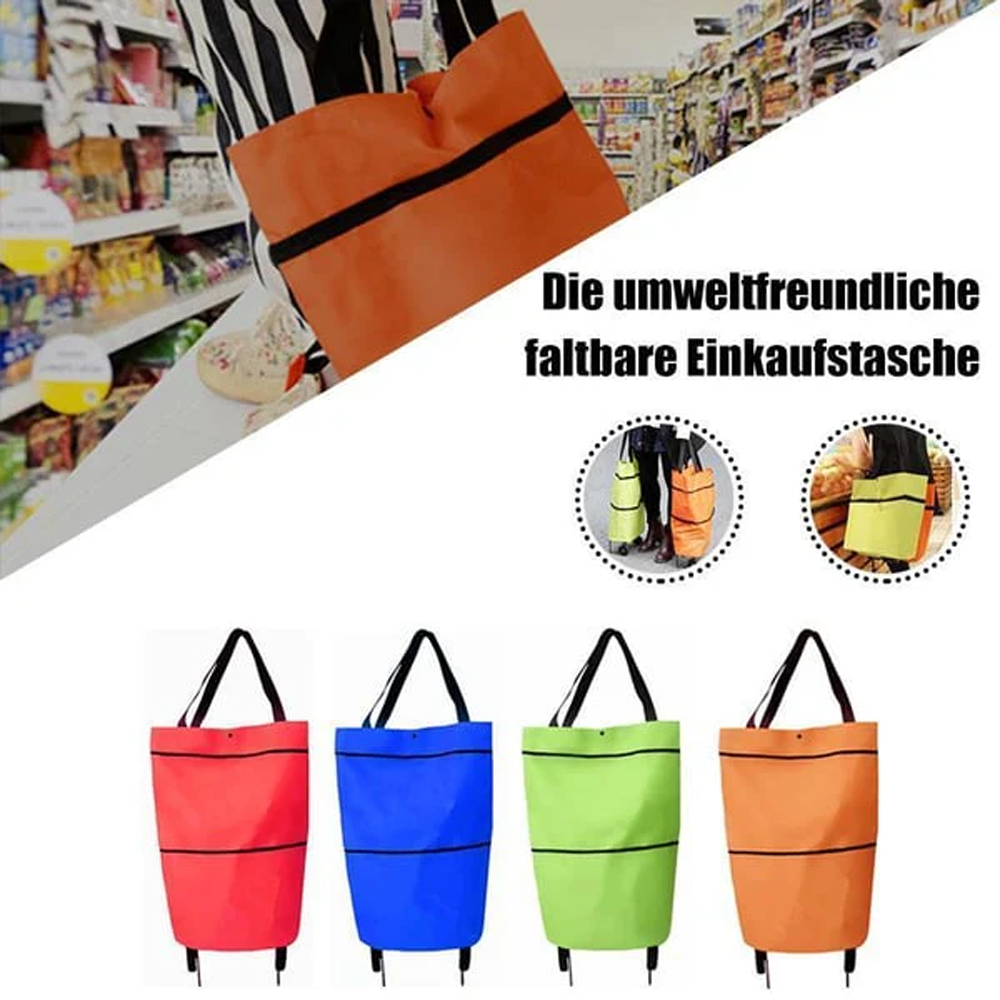 🛢️ Angebot 2026 – Mehr als 31.000 verkauft! 2-in-1 faltbarer Einkaufstrolley