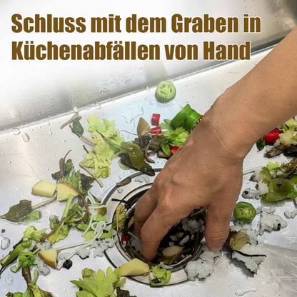 2-in-1 Spülbecken-Filterkorb mit Saugnapf – Beweglicher Abfallfilter mit Einweg-Abflussnetzen