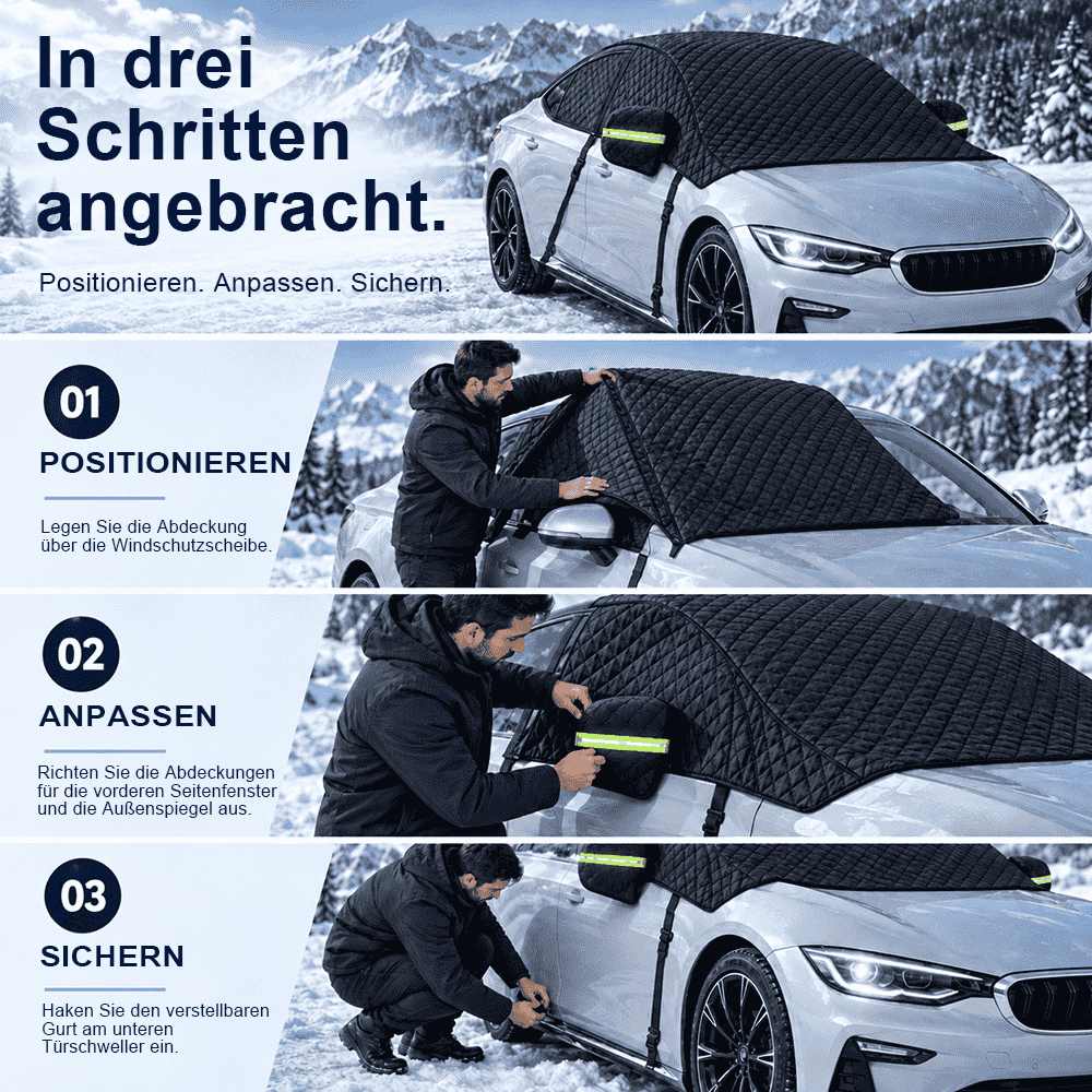 ❄️ Magnetische Windschutzscheibenabdeckung – Schutz vor Schnee, Eis und jedem Wetter