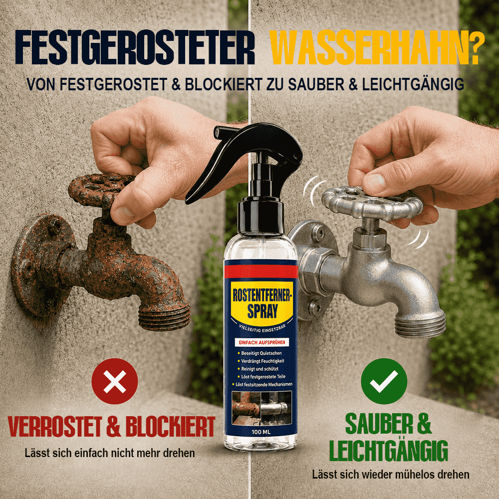 3-in-1 Rostentferner, Schmiermittel & Schutzspray + Gratis-Tuch