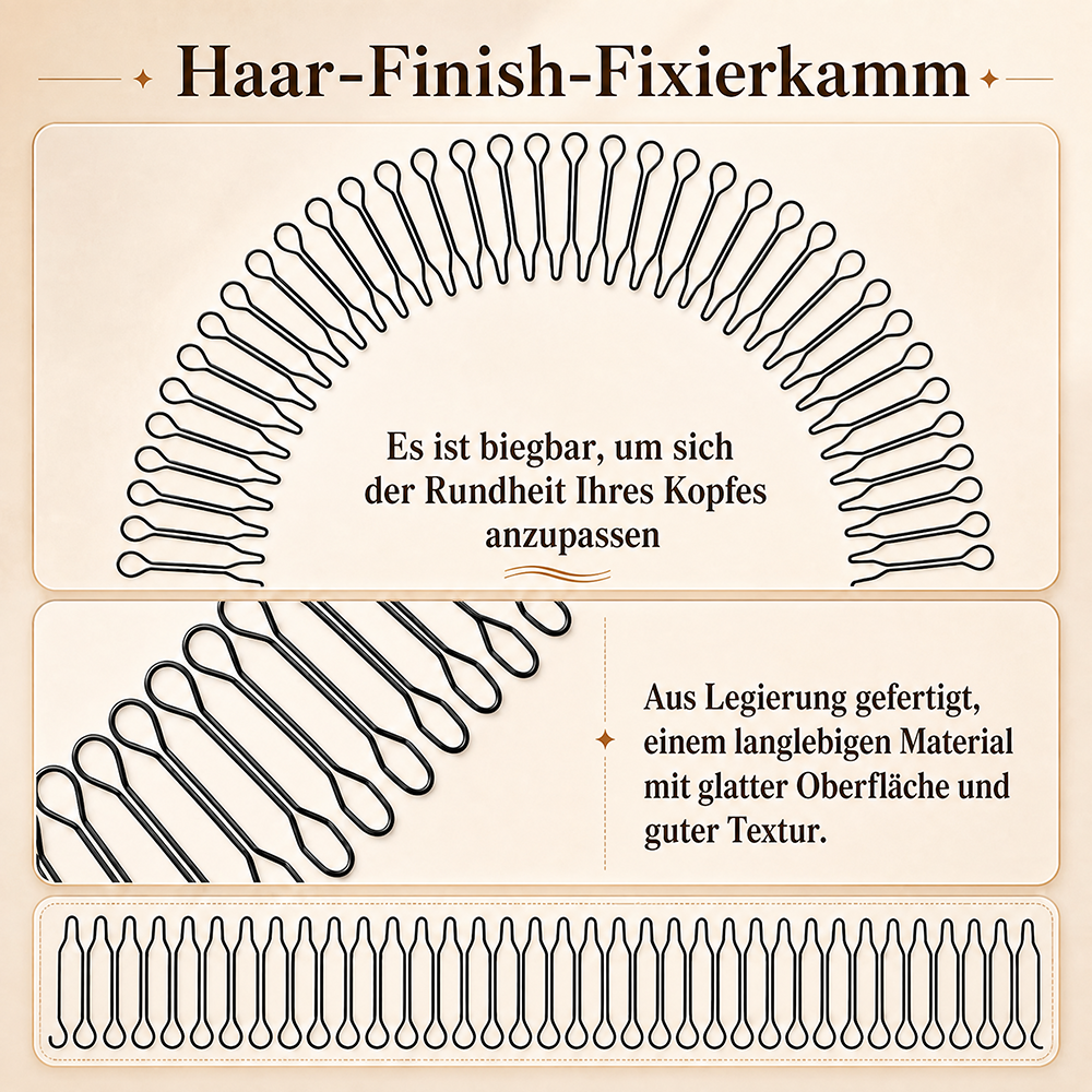 5 Stück U-förmige Haar-Styling-Clips – dehnbares welliges Design zum einfachen Fixieren von Pony und abstehenden Haaren, ideal für Dutt-, Hochsteckfrisuren und weitere Haarstylings 🌵