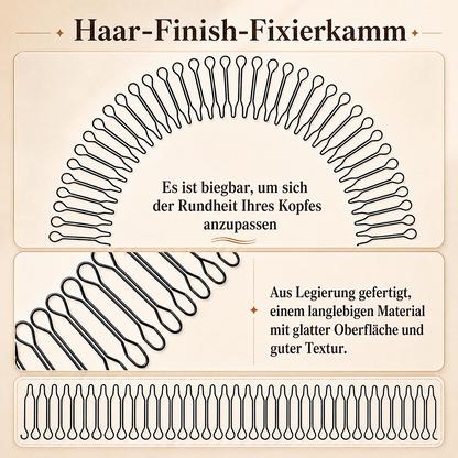 5 Stück U-förmige Haar-Styling-Clips – dehnbares welliges Design zum einfachen Fixieren von Pony und abstehenden Haaren, ideal für Dutt-, Hochsteckfrisuren und weitere Haarstylings 🌵