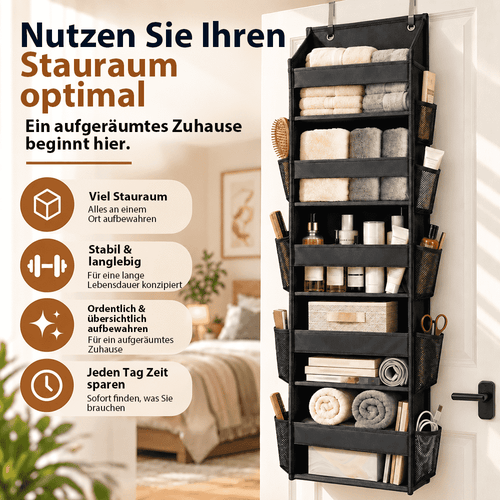 Tür-Organizer – Mehrfachtaschen-Aufbewahrung + Gratis-Haken