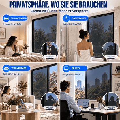 Fenster-Sichtschutzfolie – Einweg-Sichtschutz, UV- & Hitzeschutz🍇-up