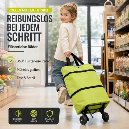 🛢️ Angebot 2026 – Mehr als 31.000 verkauft! 2-in-1 faltbarer Einkaufstrolley