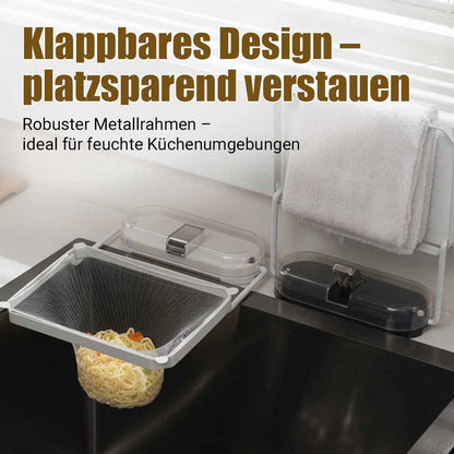 2-in-1 Spülbecken-Filterkorb mit Saugnapf – Beweglicher Abfallfilter mit Einweg-Abflussnetzen