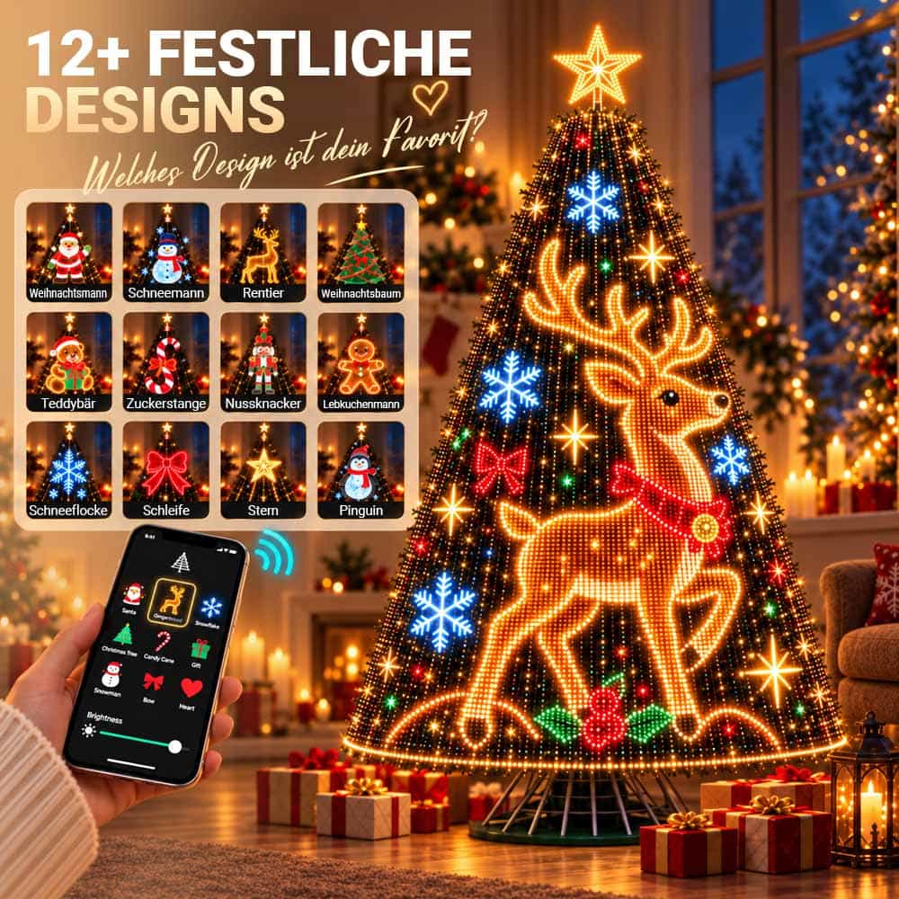 🎄Intelligente animierte Weihnachtsbaumbeleuchtung — Erwecken Sie Ihren Weihnachtsbaum zum Leben!🎅