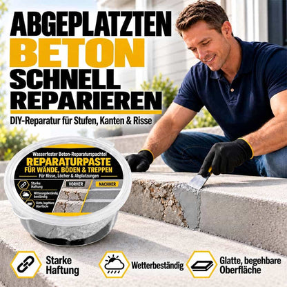 Wasserfeste Reparaturpaste für Betonwände, Böden & Stufen – Für Risse, Löcher & Abplatzungen 🛡️