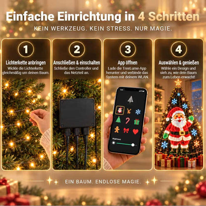 🎄Intelligente animierte Weihnachtsbaumbeleuchtung — Erwecken Sie Ihren Weihnachtsbaum zum Leben!🎅