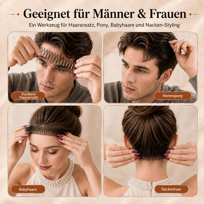 5 Stück U-förmige Haar-Styling-Clips – dehnbares welliges Design zum einfachen Fixieren von Pony und abstehenden Haaren, ideal für Dutt-, Hochsteckfrisuren und weitere Haarstylings 🌵