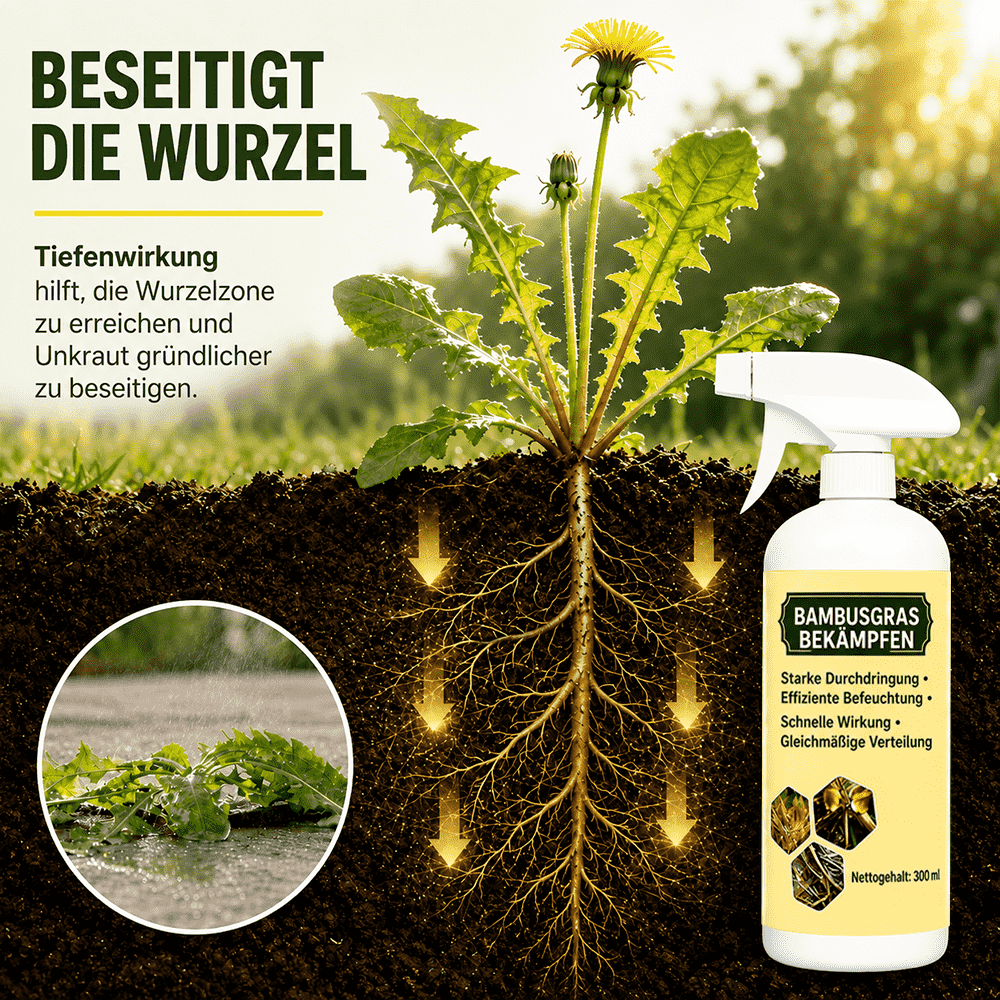 Schnell wirkendes natürliches Unkrautvernichtungsmittel mit langanhaltendem Schutz 🌼