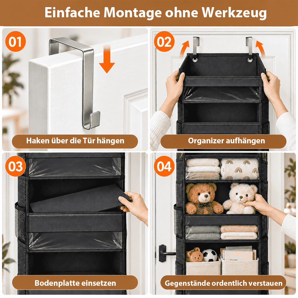 Tür-Organizer – Mehrfachtaschen-Aufbewahrung + Gratis-Haken