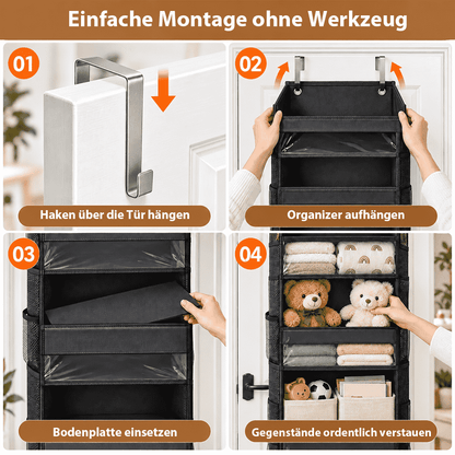 Tür-Organizer – Mehrfachtaschen-Aufbewahrung + Gratis-Haken