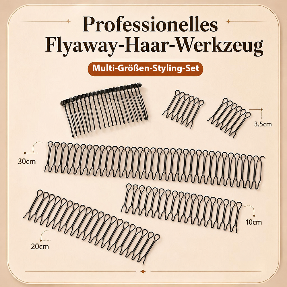 5 Stück U-förmige Haar-Styling-Clips – dehnbares welliges Design zum einfachen Fixieren von Pony und abstehenden Haaren, ideal für Dutt-, Hochsteckfrisuren und weitere Haarstylings 🌵